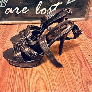 Guess Platform High Heels Size 9 Copper Brown